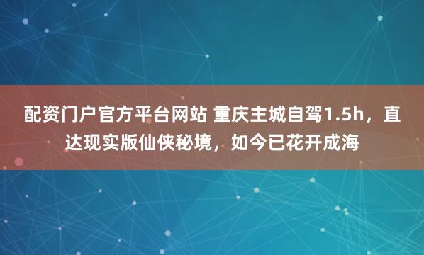 配资门户官方平台网站 重庆主城自驾1.5h，直达现实版仙侠秘境，如今已花开成海
